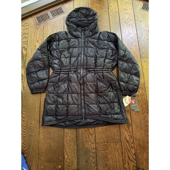 Free People Movement Womens Patricia Packable Poncho Puffer Coat Black Large - Picture 3 of 10